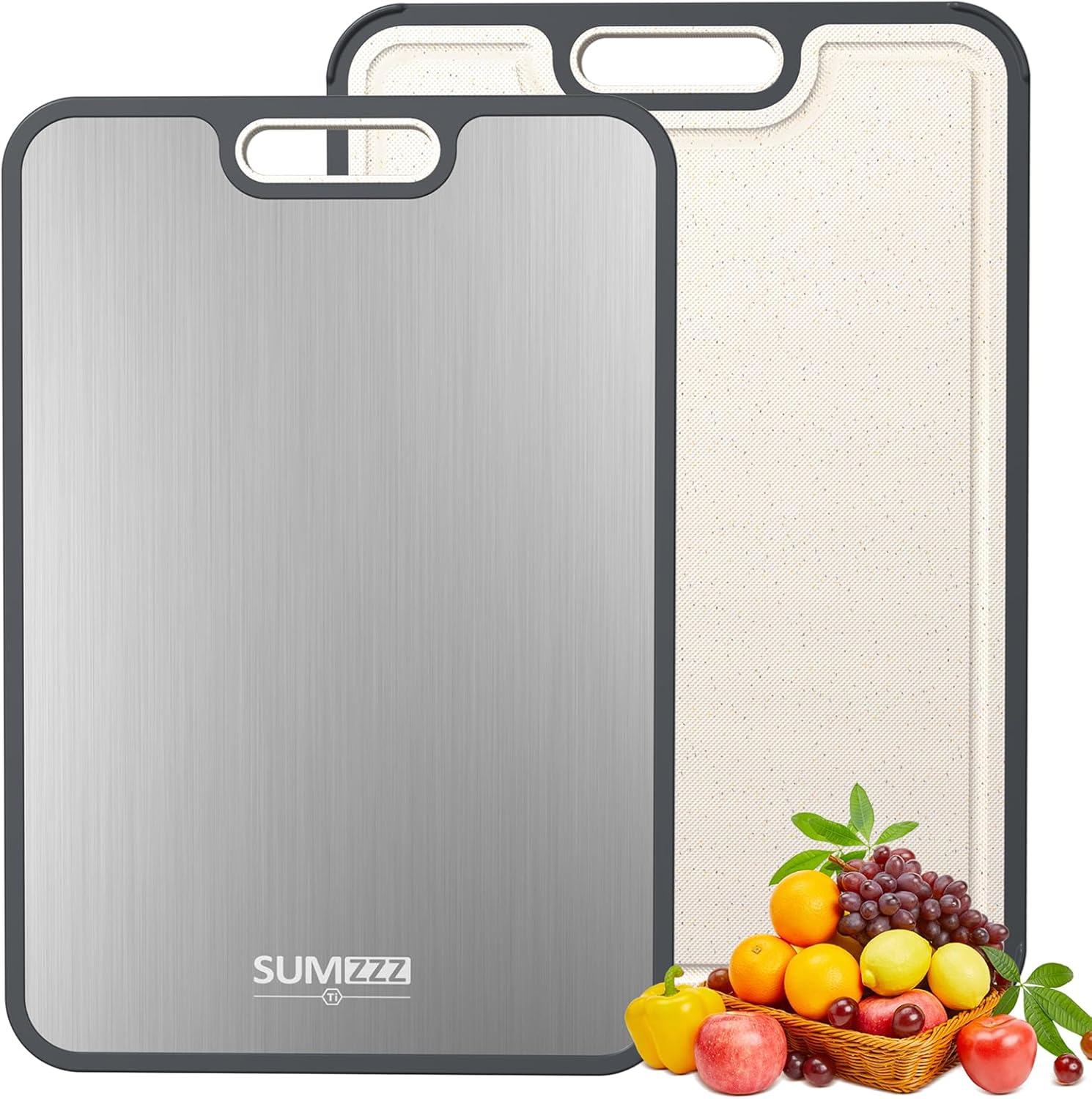 Titanium Cutting Board for Kitchen - Double Sided Food Grade